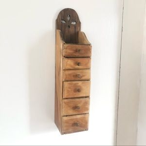 Vintage Wood Spice Drawers